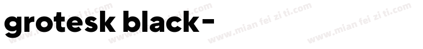 grotesk black字体转换